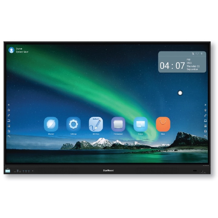 Display interactiv Starboard YL6X-86-Pro+, 86 inch, UHD 4K Android 11, 8GB DDR4, 128GB memorie, camera web 4K, 40 de puncte touch