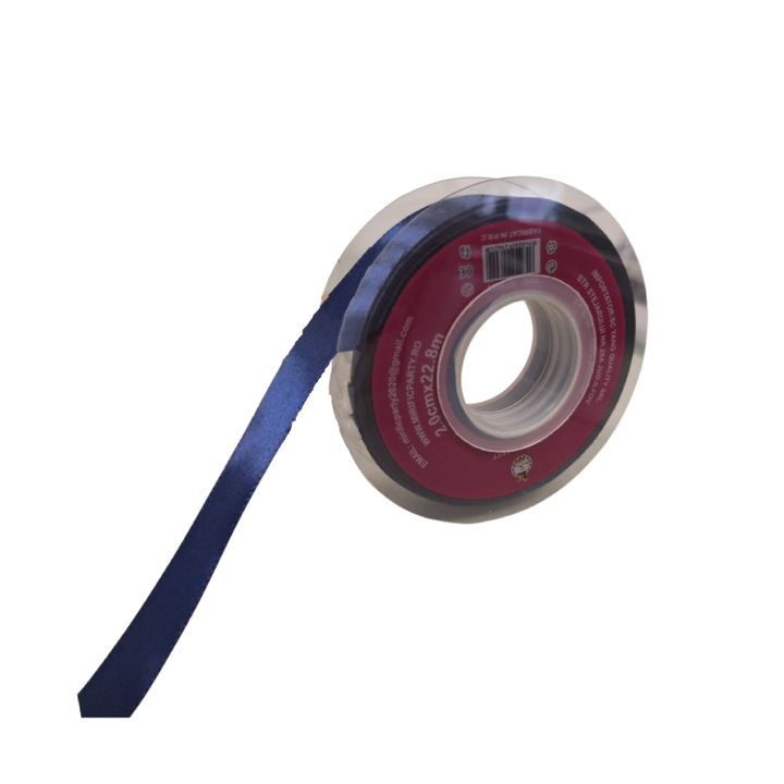 Panglica cadou albastru inchis, 23 m x 1 cm