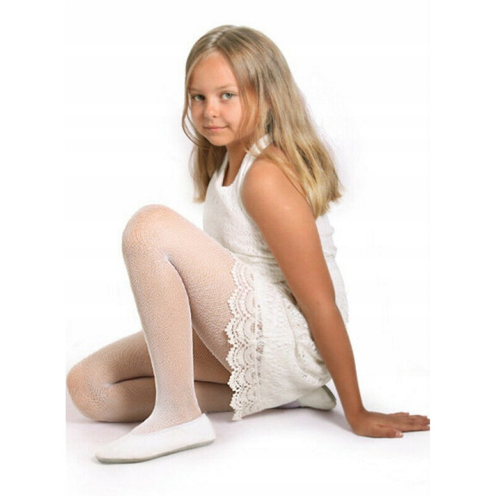 Dres copii, Lores, Plasa, Alb, 146-152 cm