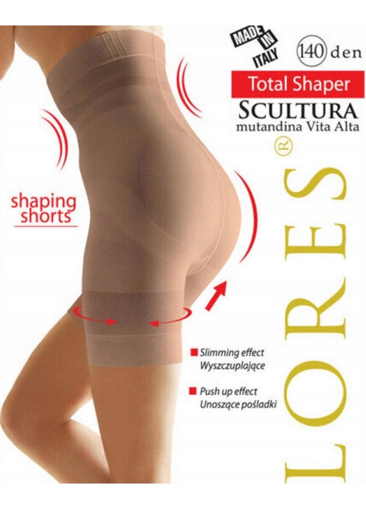 Short modelator dama, Lores, Poliamida, 140 DEN, Bej, S