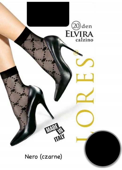 Ciorapi dama, Lores, 20 DEN, Poliamida, Negru