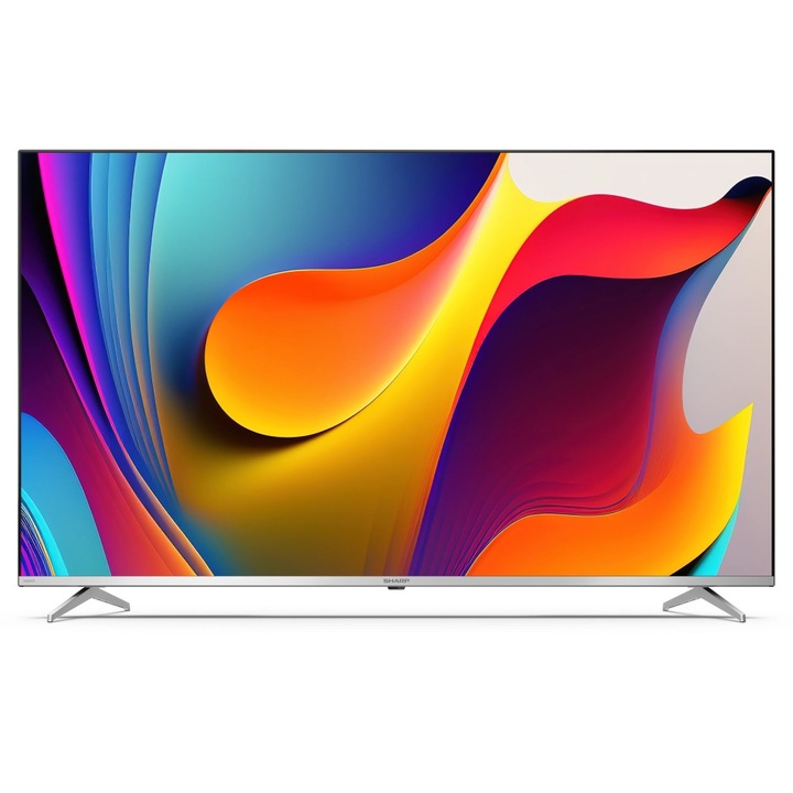 Телевизор Sharp 55FP1EA, 55" LED Android TV, 4K Ultra HD QLED 3840x2160 Frameless, DVB-T/T2/C/S/S2, Active Motion 800, 2x10W (6 ohm), HDR10, Dolby Digital, Dolby Vision, DTS:X, Google Assistant, Chromecast Built-in, HDMI 2.1 eARC, Micro SD card s 55FP1EA