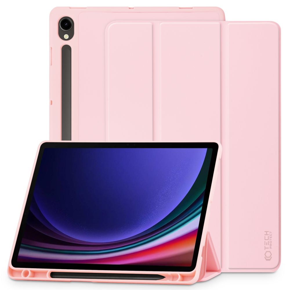 Husă inteligentă pentru tabletă Samsung Galaxy Tab S10 Lite de 10,9 inci (SM-X400, SM-X406) - roz, cu suport pentru creion