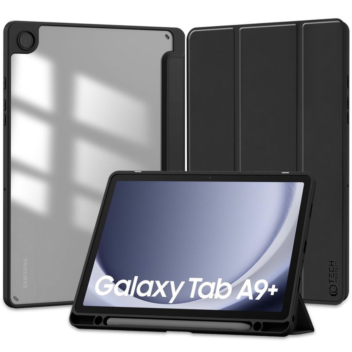 Tech-Protect Sc Pen hibrid tok Samsung Galaxy Tab A9+ Plus 11.0 X210/X215/X216 fekete telefonhoz