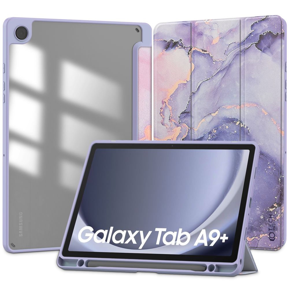 Mobigear SureGrip Xtreme - Coque Samsung Galaxy Tab A9 Plus (2023) Coque  Arrière Rigide Antichoc + Bandoulière + Support Amovible - Violet  11-8441665 