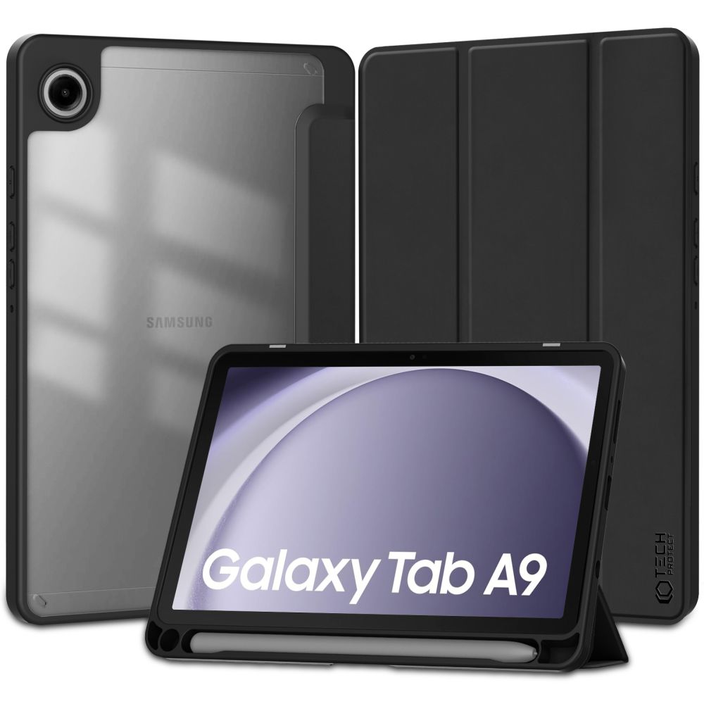 Husa Tech-Protect Smartcase Pen Hybrid compatibila cu Samsung Galaxy Tab A9 8.7 inch Black