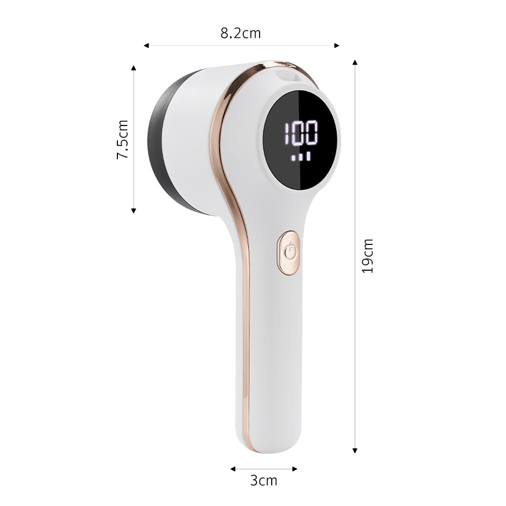 Aspirator de scame, Senmase, ABS/Inox, Afisaj digital, USB, 3 niveluri, Alb
