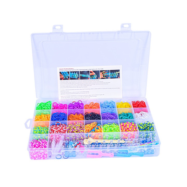 Set 4400 elastice de impletituri, Senmase, Cauciuc, Multicolor