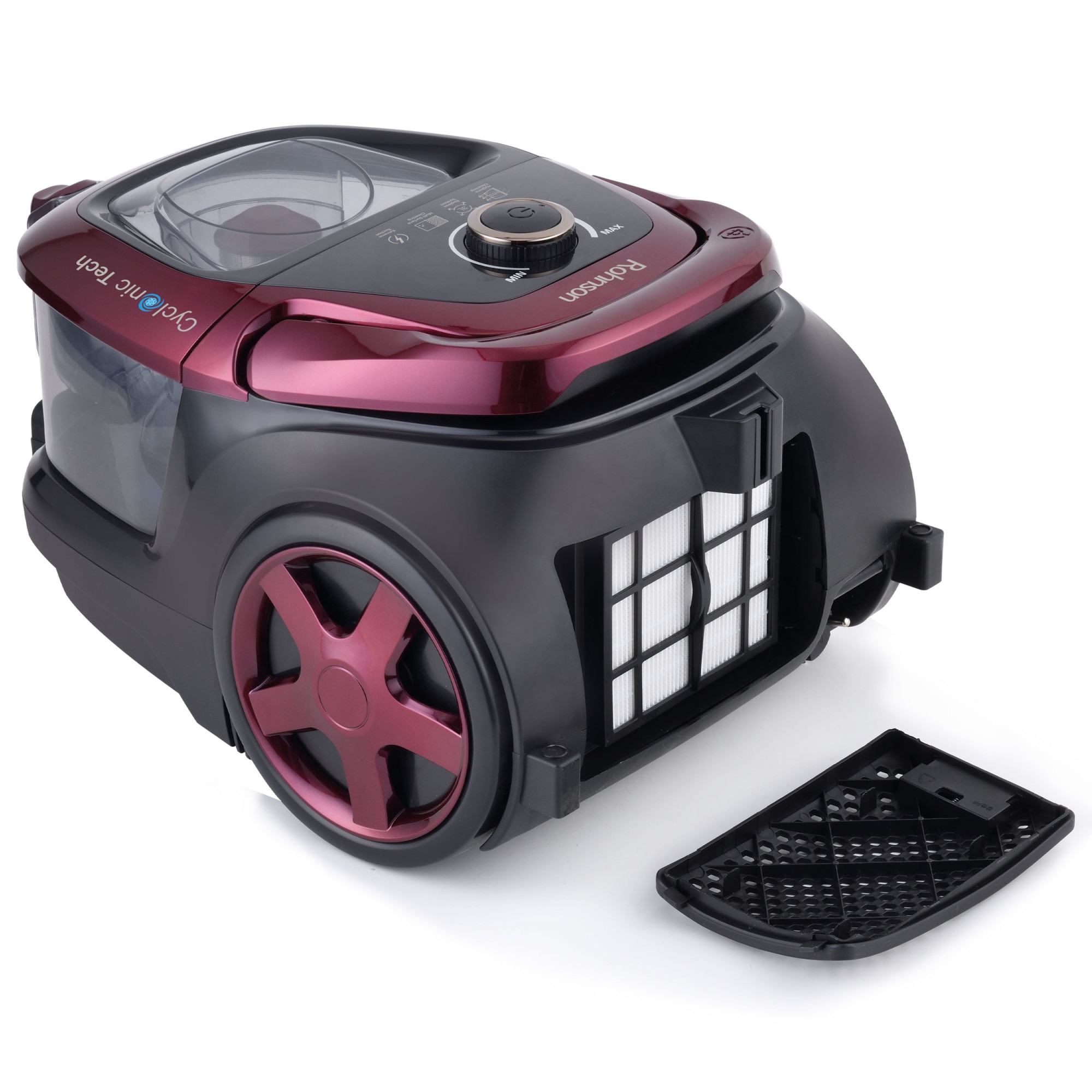 Aspirator fara sac, Rohnson R1260 Cyclone Tech, 850 W, 3L, putere reglabila, 5 etape de filtrare, HEPA H13, 80dB