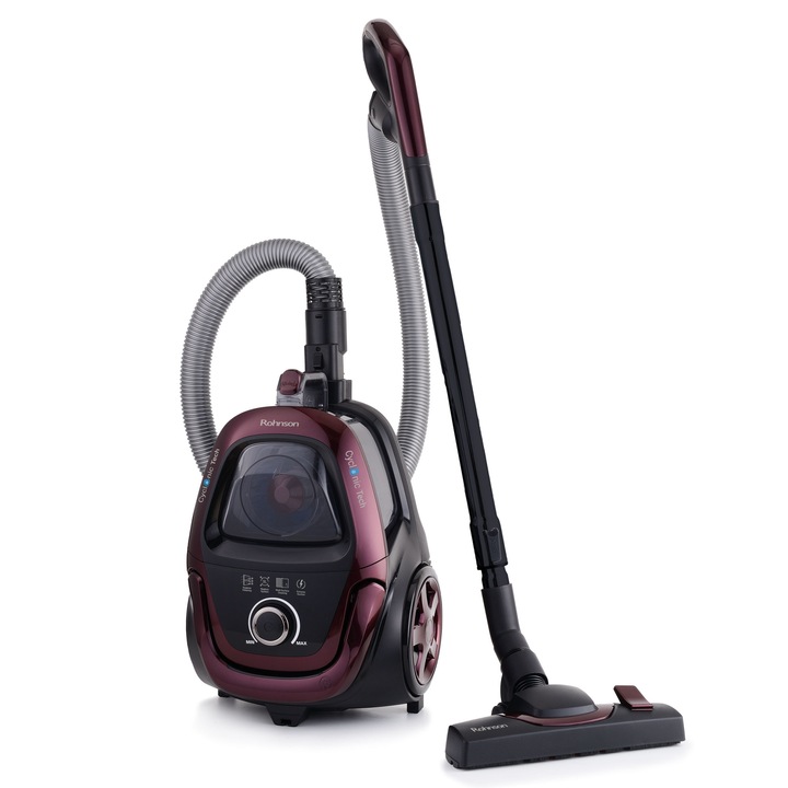 Aspirator fara sac, Rohnson R1260 Cyclone Tech, 850 W, 3L, putere reglabila, 5 etape de filtrare, HEPA H13, 80dB