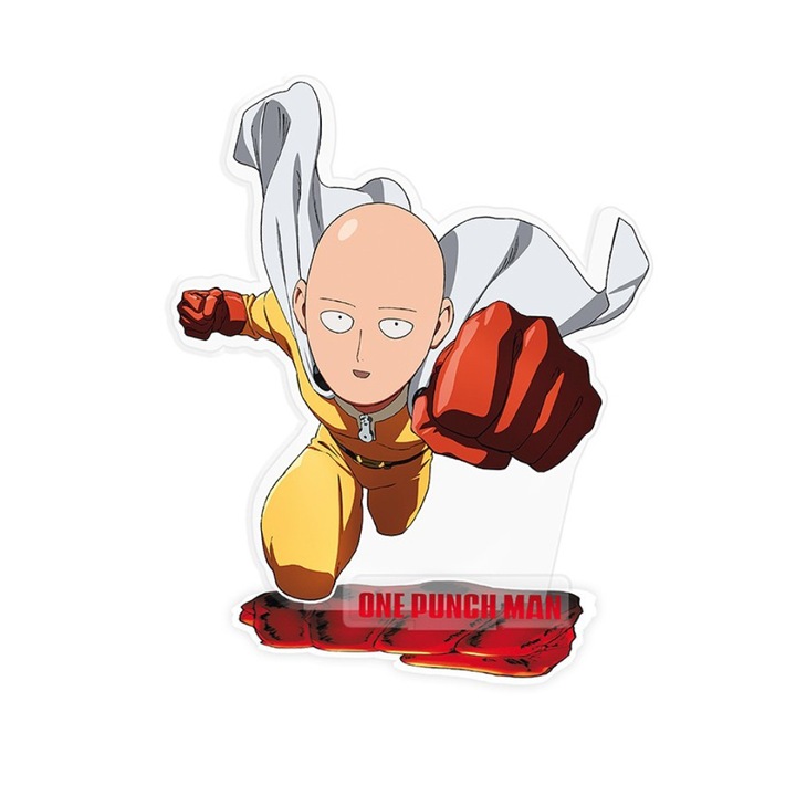 Figurina Acrilica One Punch Man, Saitama, 8, 5 cm