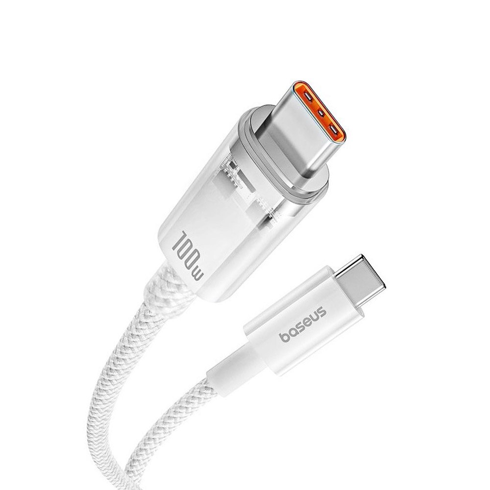 Кабел Baseus Type-C to Type-C, 100W, Starlight Explorer Series 2m., бял ...