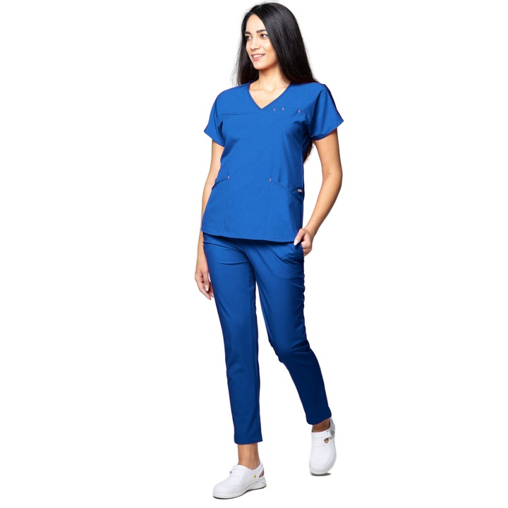 Costum medical de dama TAG Premium Ambra, Albastru Marin, XL