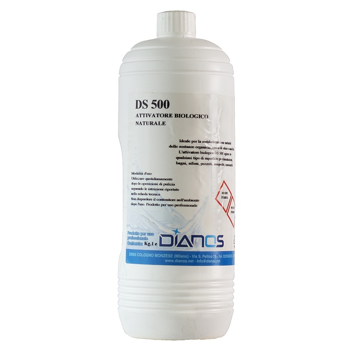 Detergent dezodorizant enzimatic pentru curatarea murdariei organice Dianos DS 500, 1 litru, natural, anihileaza mirosurile
