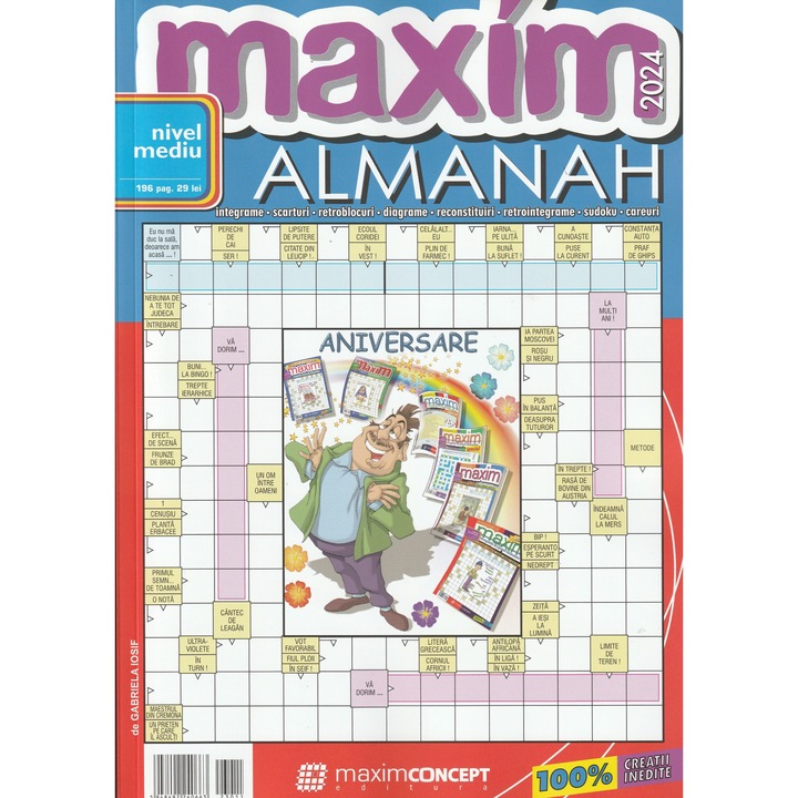 Almanah integrame Maxim 2024, 196 pagini - editura Maxim