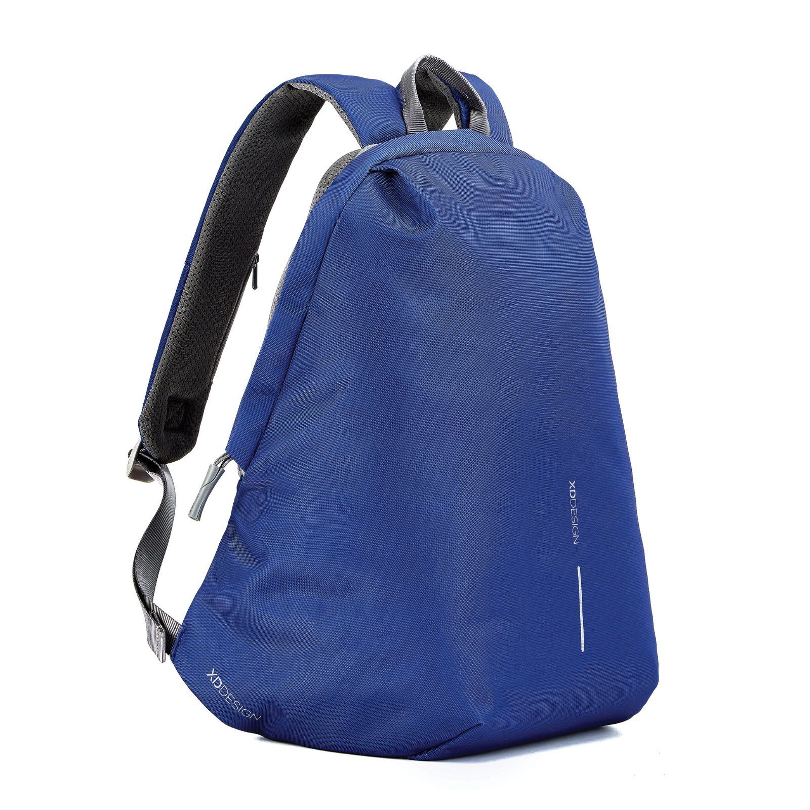 Rucsac laptop Bobby Soft, XD Design, 15.6 inch, antifurt, multiple buzunare cu protectie RFID, port USB, material sustenabil rezistent la apa, 16 l, blue, bandana Empath inclusa