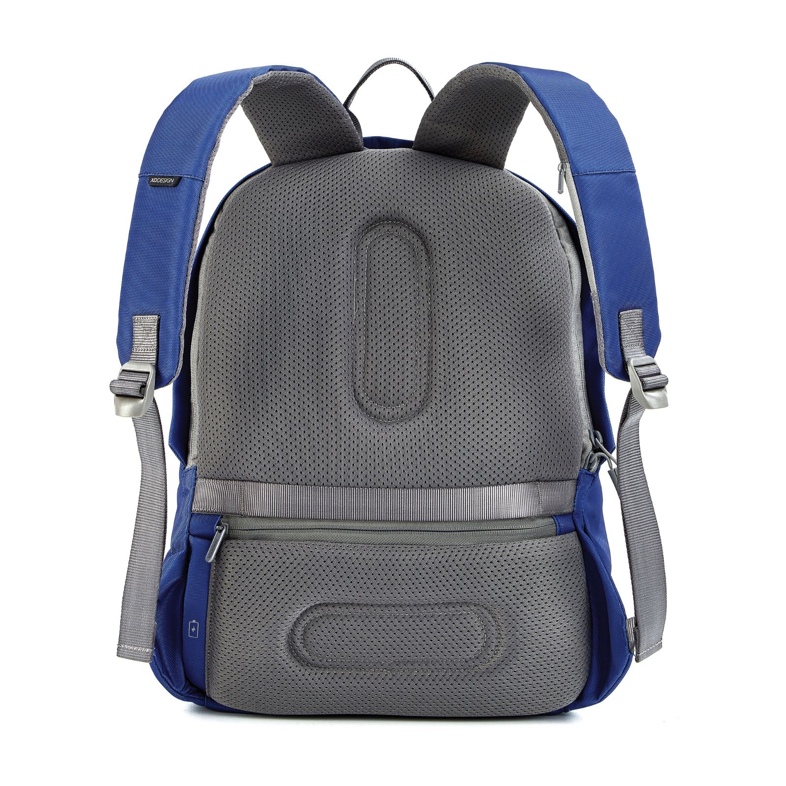 Rucsac laptop Bobby Soft, XD Design, 15.6 inch, antifurt, multiple buzunare cu protectie RFID, port USB, material sustenabil rezistent la apa, 16 l, blue, bandana Empath inclusa