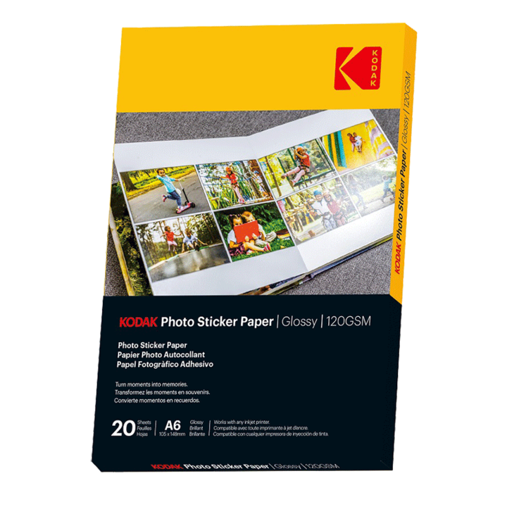Hartie foto Kodak autocolant, 120 g/m², 10x15cm x20 Bucati