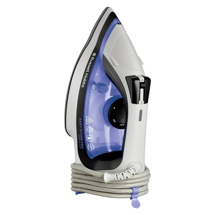 Fier de calcat Easy Store Pro Wrap & Clip 26730-56, 2400W, talpa ceramica durabila, jet abur 180gr gri deschis