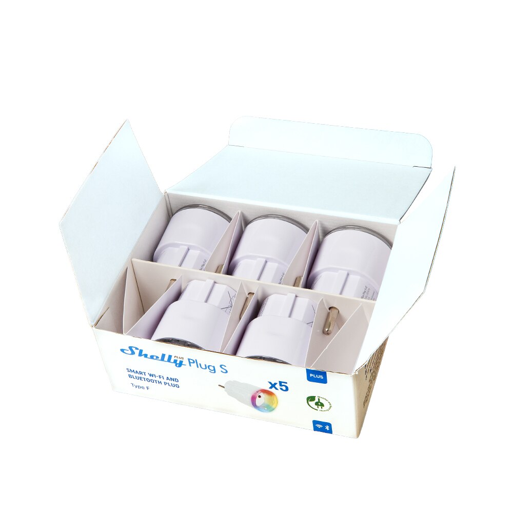 Pachet 5 prize inteligente Shelly Plus Plug S Alb cu monitorizare ...