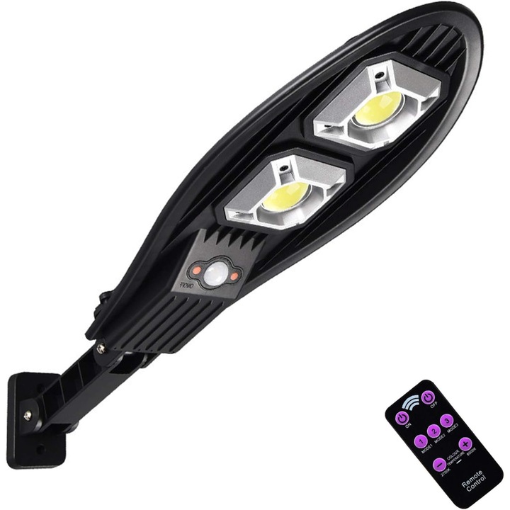 Lumina solara, LED, 3 moduri, Negru
