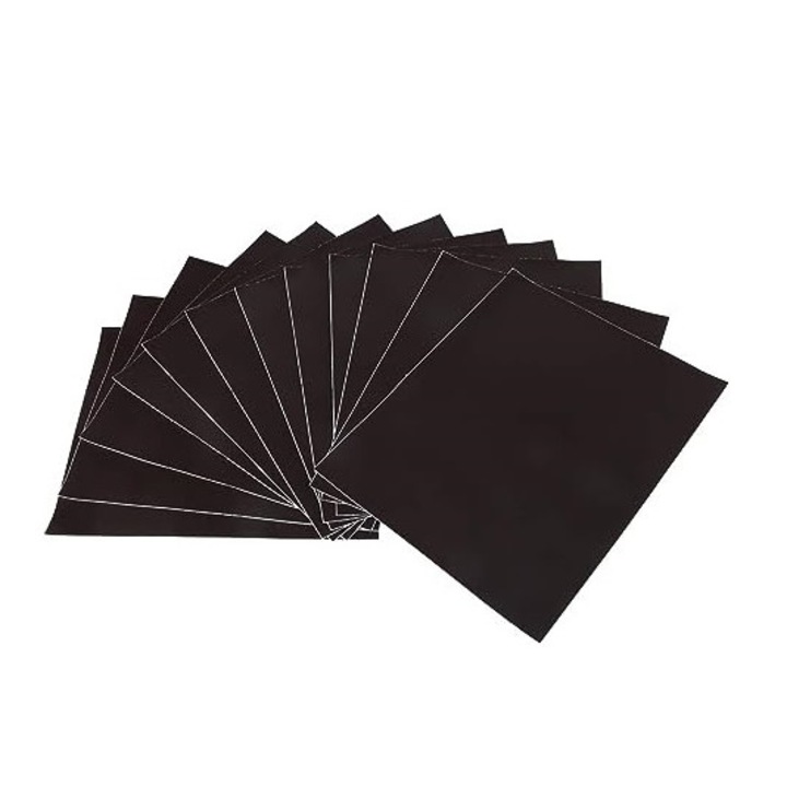 Folie magnetica autoadeziva, 10x15 cm, grosime 0.4 mm, Set 128 bucati
