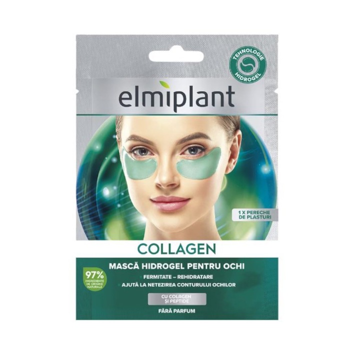Set 4 x Masca Hidrogel pentru Ochi cu Colagen, Elmiplant