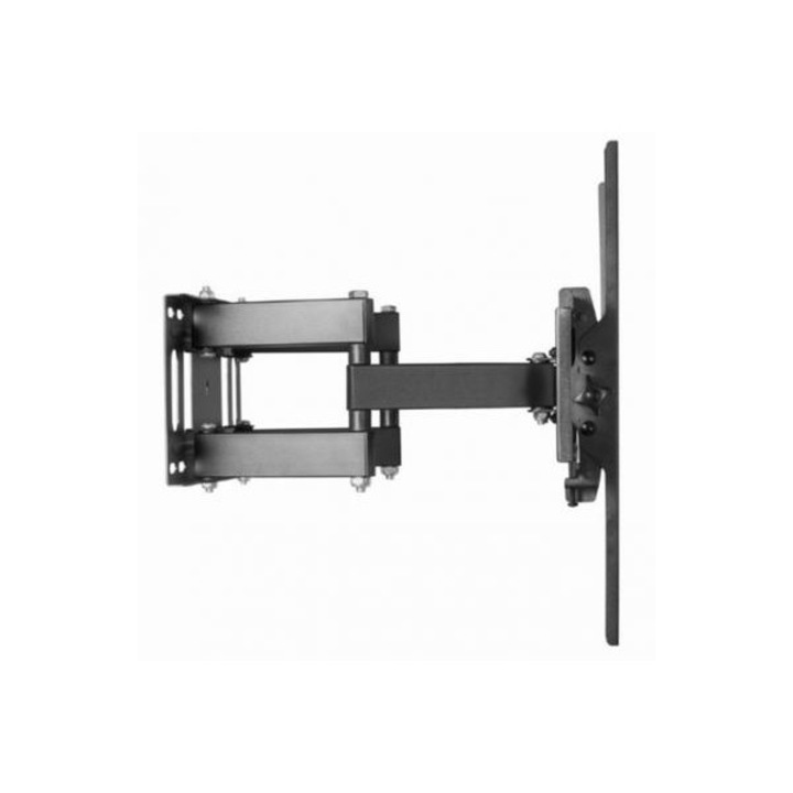 Стенна стойка за телевизор, Gembird, Метална, въртяща се, накланяща се, за телевизор с размер 32" - 55", максимална товароносимост 35 кг, Черна