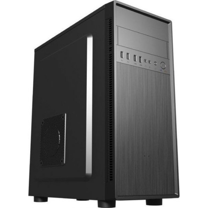 Sistem Desktop PC Gaming cu procesor Ryzen 3 1200 pana la 3.40Ghz, 8 GB RAM DDR4, 256GB SSD, Video AMD Radeon RX550