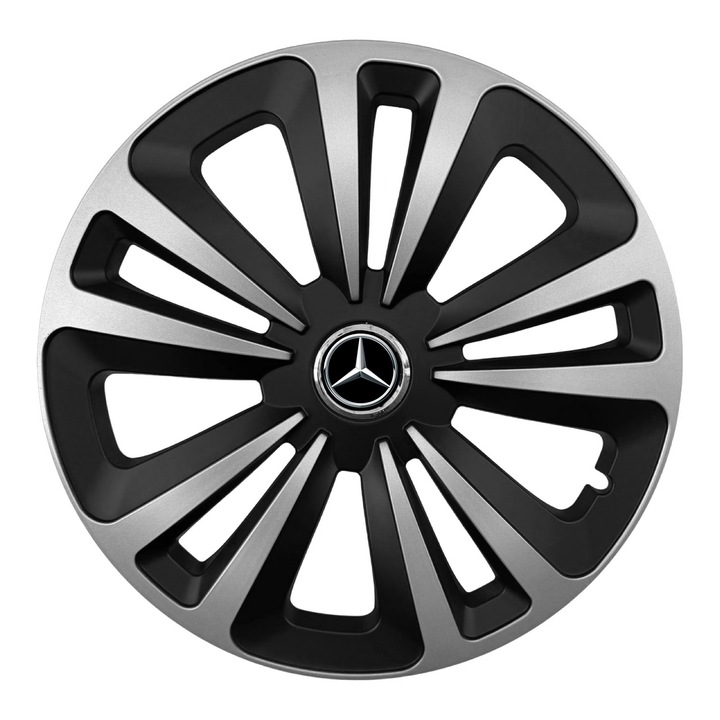 Set 4 Capace Roti AutoSSF ® R16, Potrivite Jantelor de 16 inch, pentru Mercedes, Model TERRA II bicolor