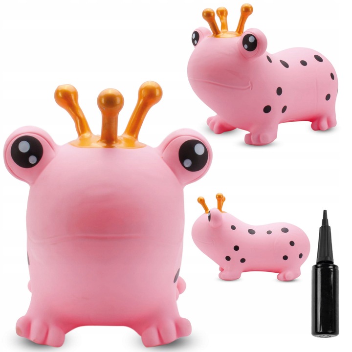 Jumper de cauciuc, Sun Baby, Broasca, pentru sarituri, 12 luni+, cu pompa, Roz