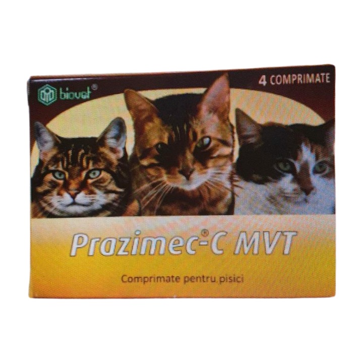 Set Comprimate Antiparazitare pentru pisici Prazimec - C 4 cp