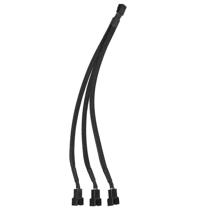 Cabluri spliter pentru cooler, JENUOS®, 3in1, 27 cm, Negru