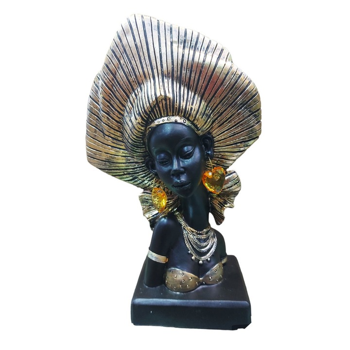Statueta Decorativa, Africana, Auriu, 26 cm, 222318GE