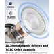 Безжични слушалки TOZO® OpenReal Air Conduction Technology, стерео звук, шумопотискане, Bluetooth 5.3, дизайн с отворено ухо, два микрофона, 16 часа автономност, бързо зареждане, сензорно управление, ултра леки, черна буря