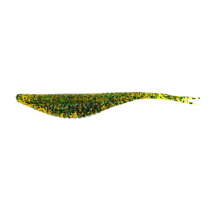 Set 12buc Damiki Armor Shad 12.7cm, 7gr, culoarea 206 Root Beer Pepper Green