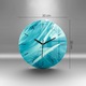 Ceas de perete, Wallfluent, de sticla, Mainile negre, Fara cifre, Turnul Frantei Eiffel, Maro, Rotund Ø30 cm, 010010500040200267117
