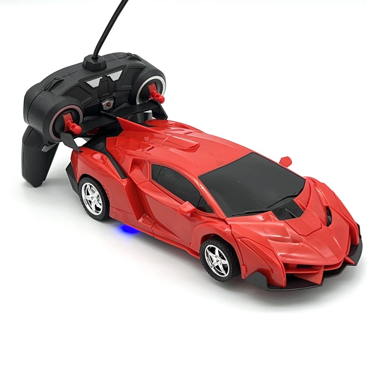 Masina robot cu telecomanda pentru Copii, Lamborghini Veneno, Transformare Robot, Rotire la 360 Grade, 23x9x6 cm