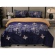 Set de 2 Persoane Pilota Cocolino cu Blanita 3 Piese, 2 Fete de Perna, Family Desing, 200 x 230cm, PV39, Albastru inchis fluturi alb