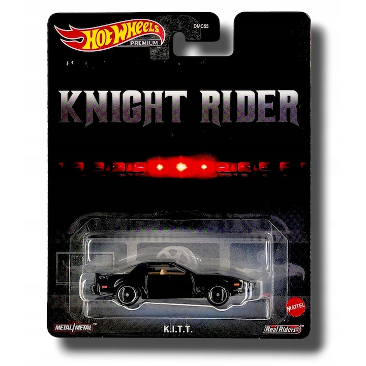 Hot Wheels Premium KITT Knight Rider fémautó, 1:64, fekete
