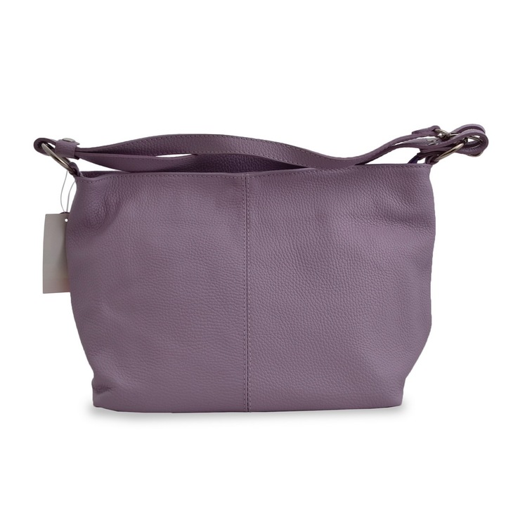 Geanta casual Pure Morning, de dama, piele naturala, marime medie, culoare mov