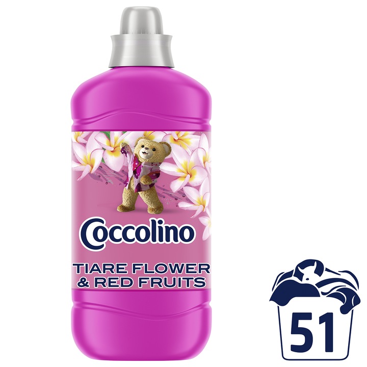 Balsam de rufe Coccolino Tiare Flower, 1275ml, 51 spalari
