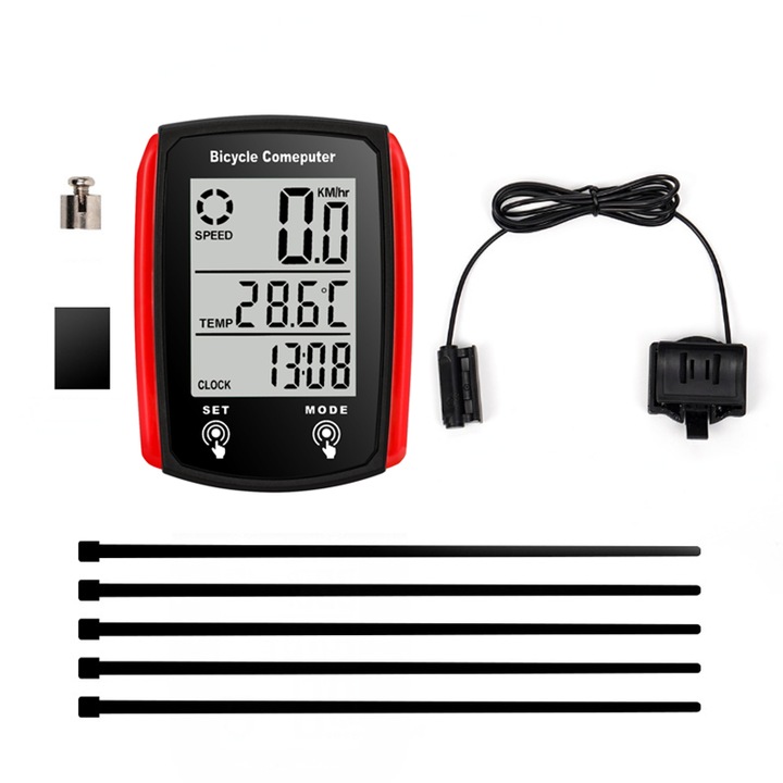 LCD digitális kilométerszámláló, Kaypsre, ABS, fekete