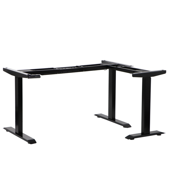 Cadru de birou cu reglare electrica, Stema, Metal, Negru, 32 mm/s, 71-119cm