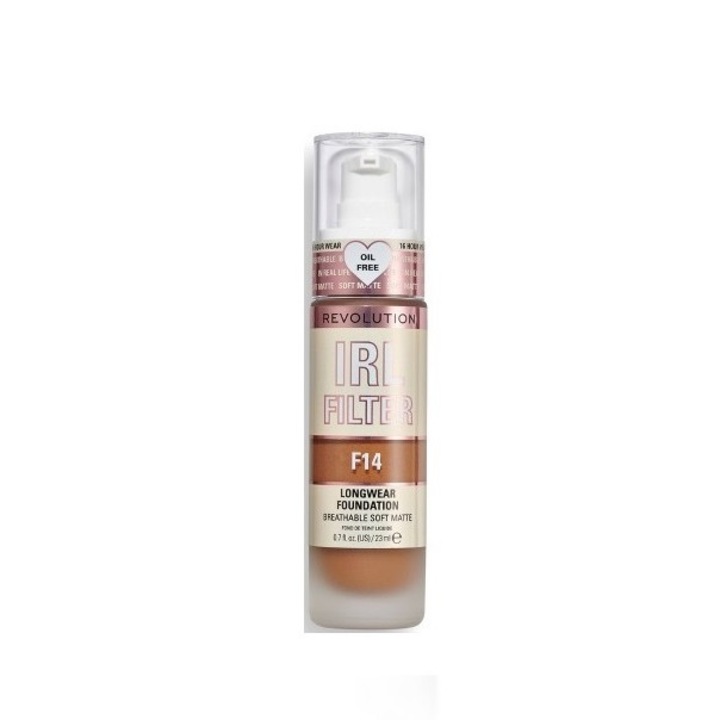 Makeup Revolution IRL Filter Longwear фон дьо тен, цвят F14, количество 23 мл