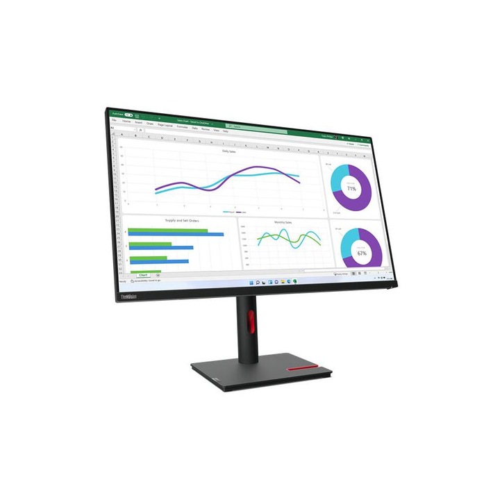 Lenovo ThinkVision T32h-30 LED display 80 cm (31.5") 2560 x 1440 pixelek Quad HD Fekete (63D3GAT1EU)