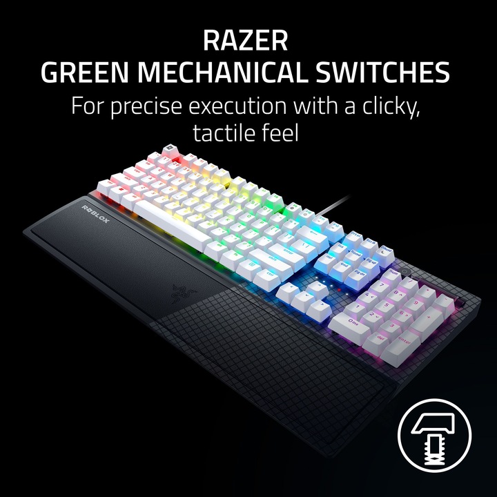Геймърска клавиатура Razer BlackWidow V3 Roblox Edition Green Switch Mechanical