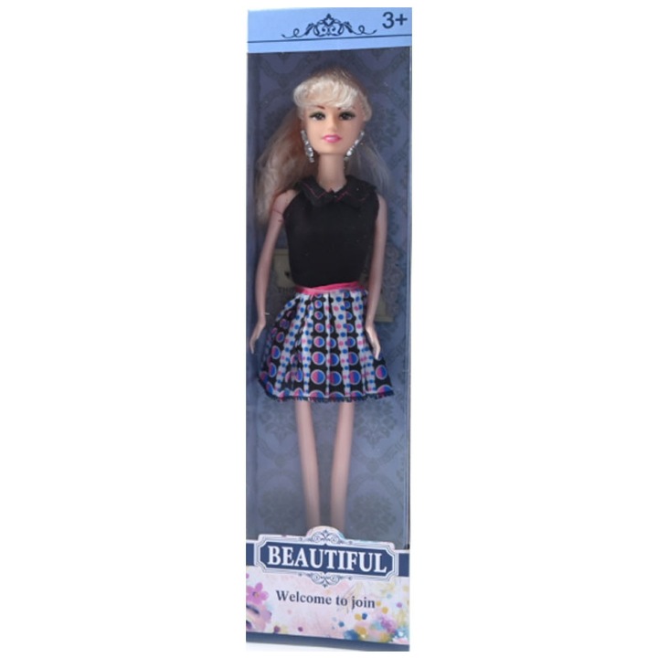 Papusa pentru fete 30 cm Midex PA091223-3, Multicolor