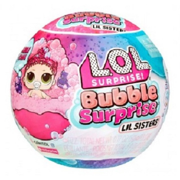 Papusica bebe L.O.L. Surprise Bubble Surprise S3 Lil Sisters