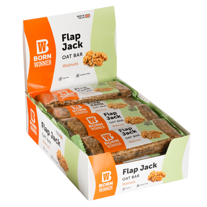 Cutie 12 batoane Flap Jack Born Winner, Nuci, 12 x 90g
